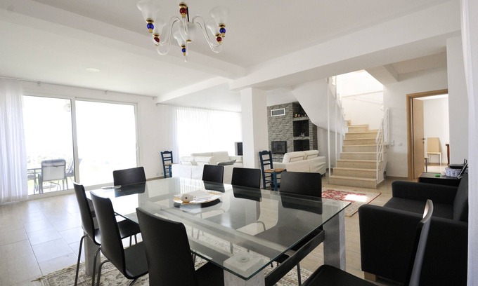 Vassilatika Villa | Villa Luce above Marina of Gouvia, stunning view