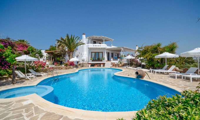Stelida Villa | VILLA PARI MANDA - Enormous 3 Levels Villa Private Pool Jacuzzi & BBQ Sea View